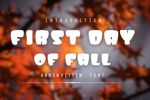 First Day of Fall: A Cheerful Display Font for Lively Designs